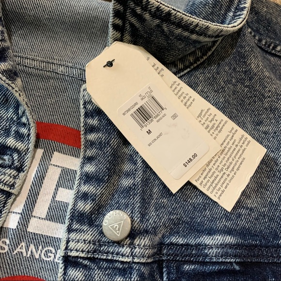 Guess icon jacket acid wash Nwt - Picture 4 of 5